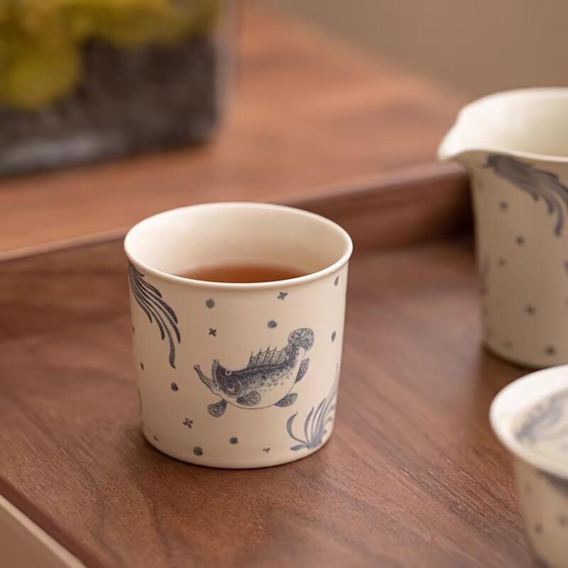 Fish And Algae Pattern, Coke Cup, Hand Warmer, Teacup, Company Business Gifts, Gift Box, Gifts And Souvenirs For Customers And Employees