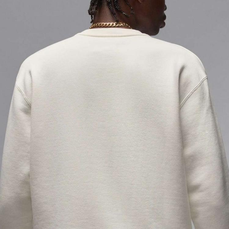 Jordan Solid Color Drop Shoulder Pullover Round Neck Long Sleeve Sweatshirt Unisex sweatshirt Off-White FZ3950-133