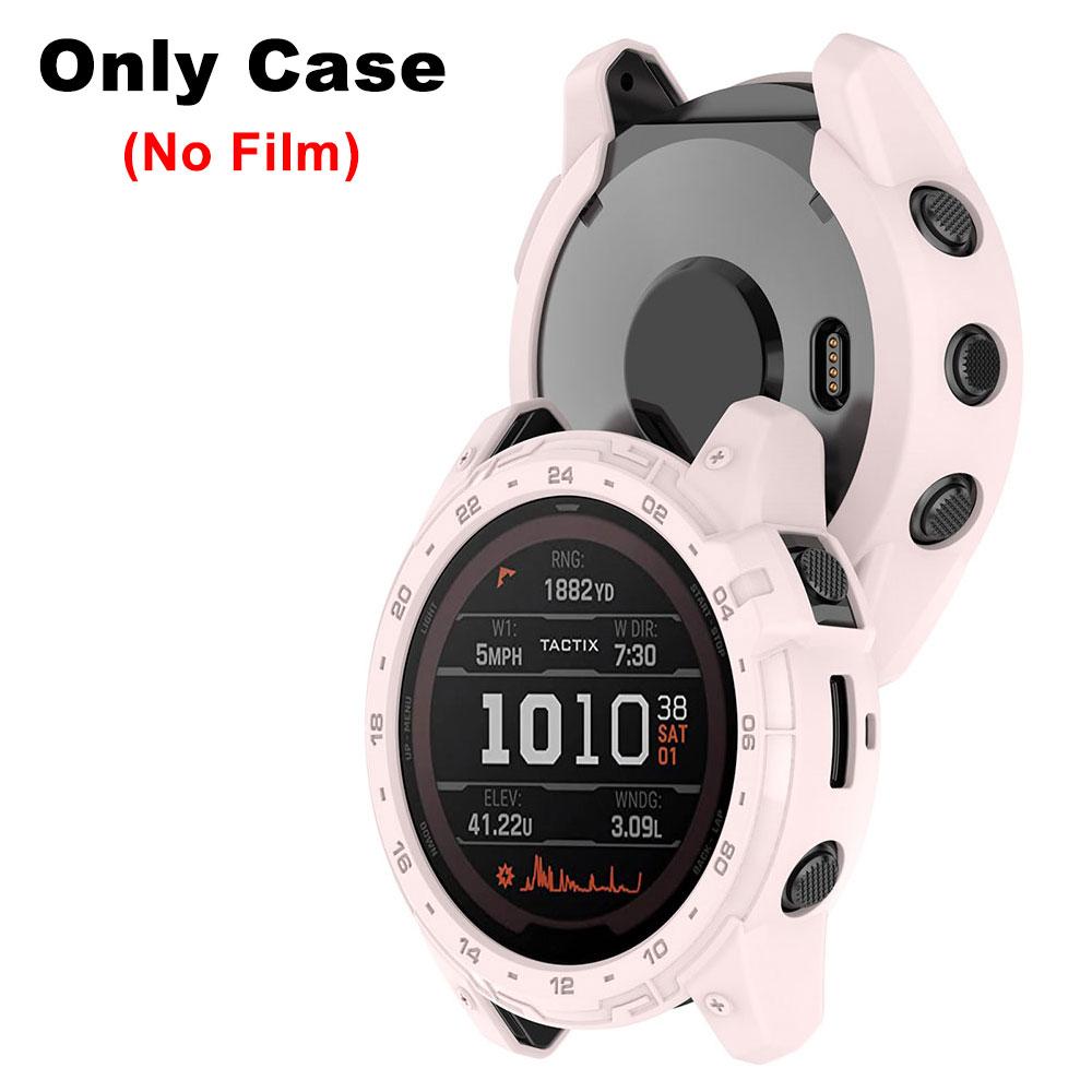 TPU Silikonhülle + Panzerglasfolien für Garmin Tactix 7 Oled Schutzhülle Schale Displayschutzfolie Smartwatch-Zubehör