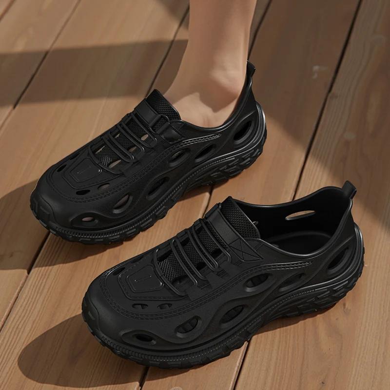 Men's Super Light Sandals Waterproof Sneakers Slip On EVA Thick Sole Slides Fishing Driving Outdoor Flat Shoes