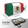 Mexican Flag Large Capacity Cosmetic Bag Portable Makeup Toiletry Pouch with Zipper Travel Accessories Organizer Storage Bags
