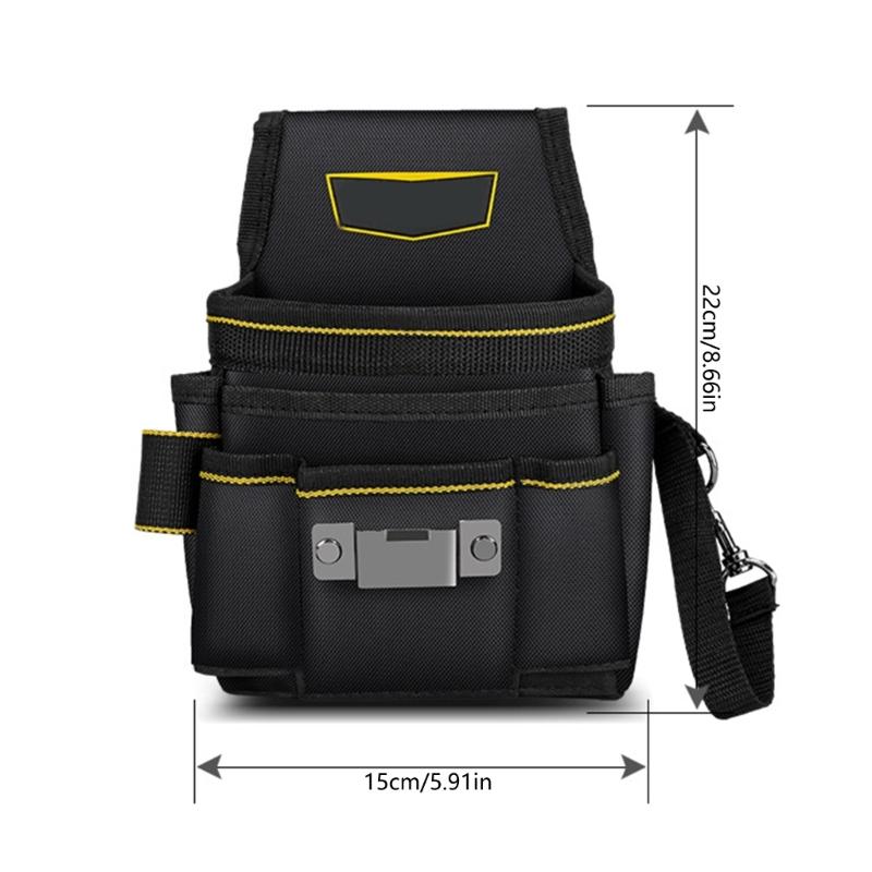 Travel Friendly Tool Bag for Garage Tool Canvas 18Pocket Tool Belt Functional Electrician Tool Bag for Various Project