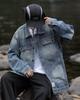 American Retro Denim Jacket Men'S Trendy Brand High Street Tooling Jacket Design Sense Loose Casual Ruffian Handsome Top