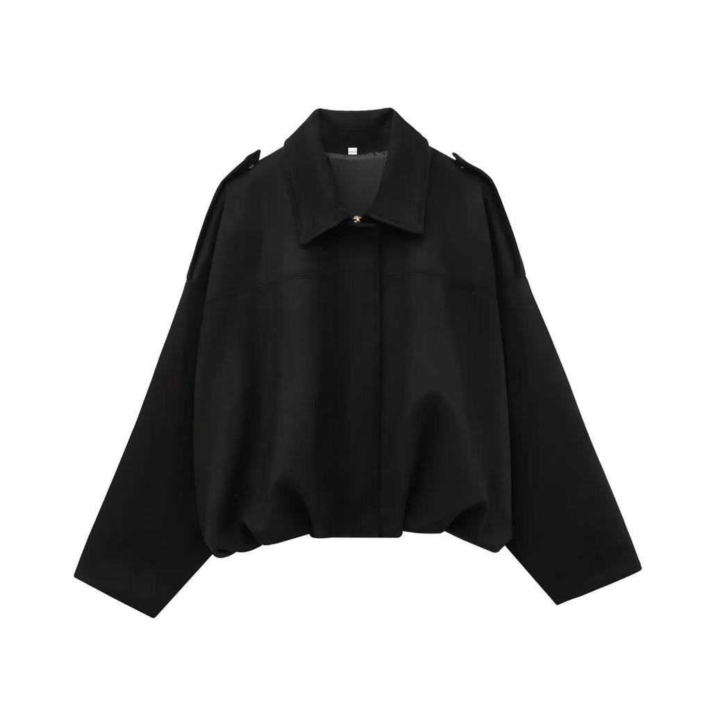 TAOP&ZA Women's Spring Suede Textured Bomber Jacket 4344155