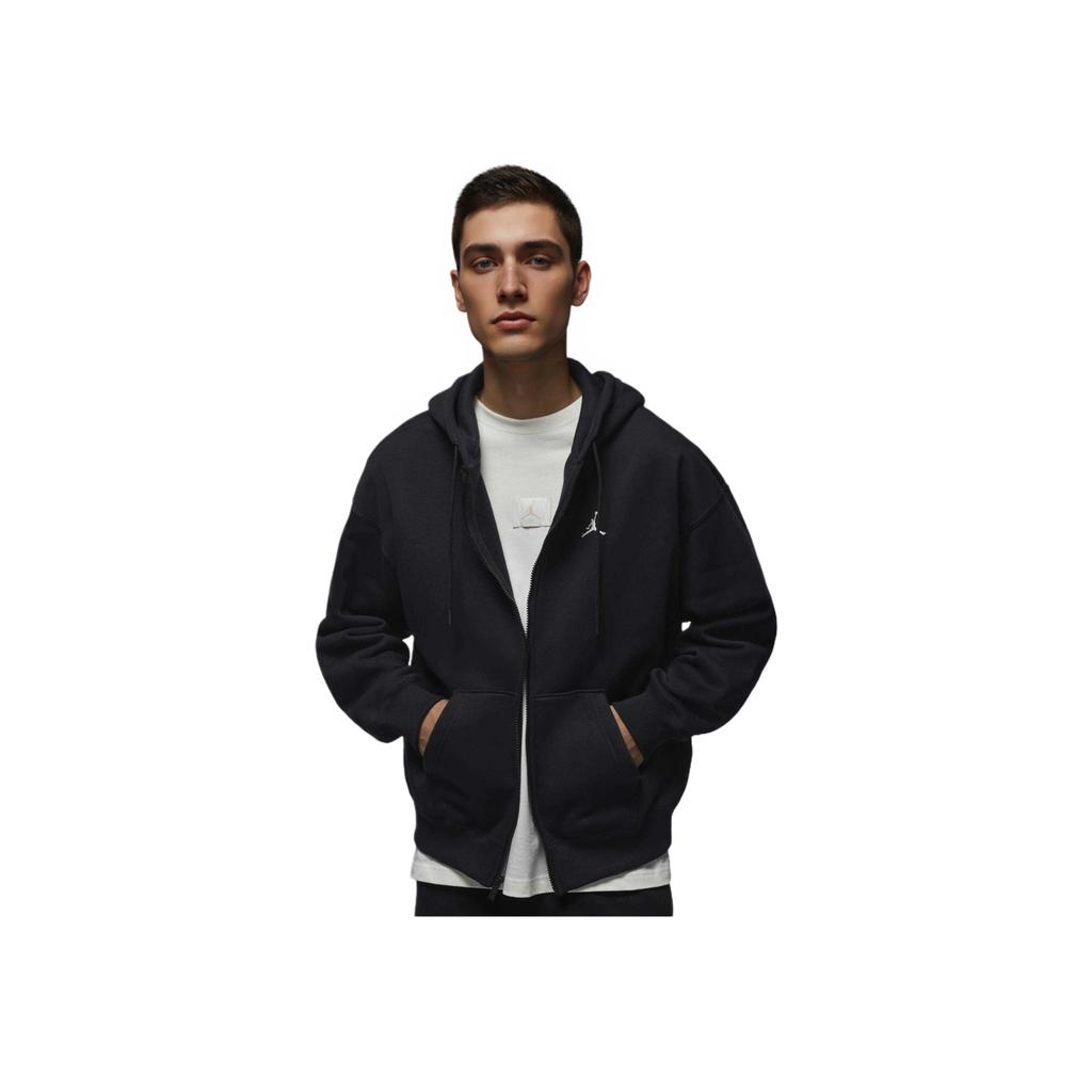 Jordan Brooklyn Fleece SS25 Locker Einfach Vielseitig Bequem Sweatshirt Herren Sweatshirt Schwarz Weiß IB7232010