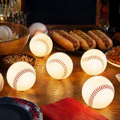 LED Bedside Lighting Realistic Baseball Night Light, Desk Decor Lamp, Portable Ambient Kids Bedroom Essentials Ornament for Office, Creative