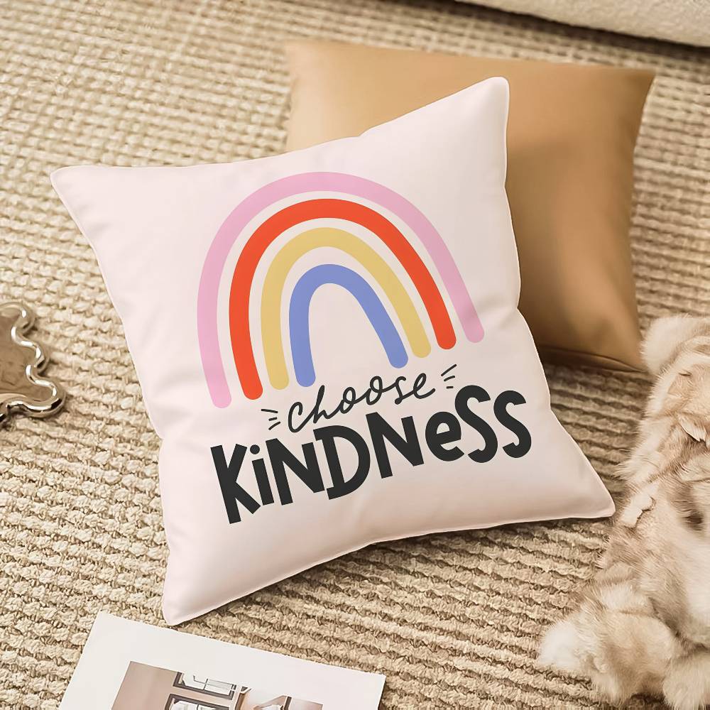 Cartoon Rainbow Sun Pillow Case Anti-dustmite Invisible Zipper Sofa Bed