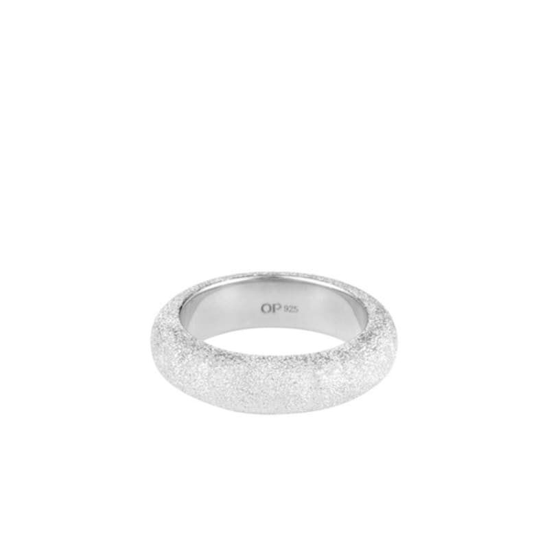 OURPIERRE GRANITO ROUND RING BOLD SILVER