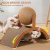 Durable Sisal Cats Scratching Post With Rotating Wheel Design And Natural Wood Structure For Furniture Protections