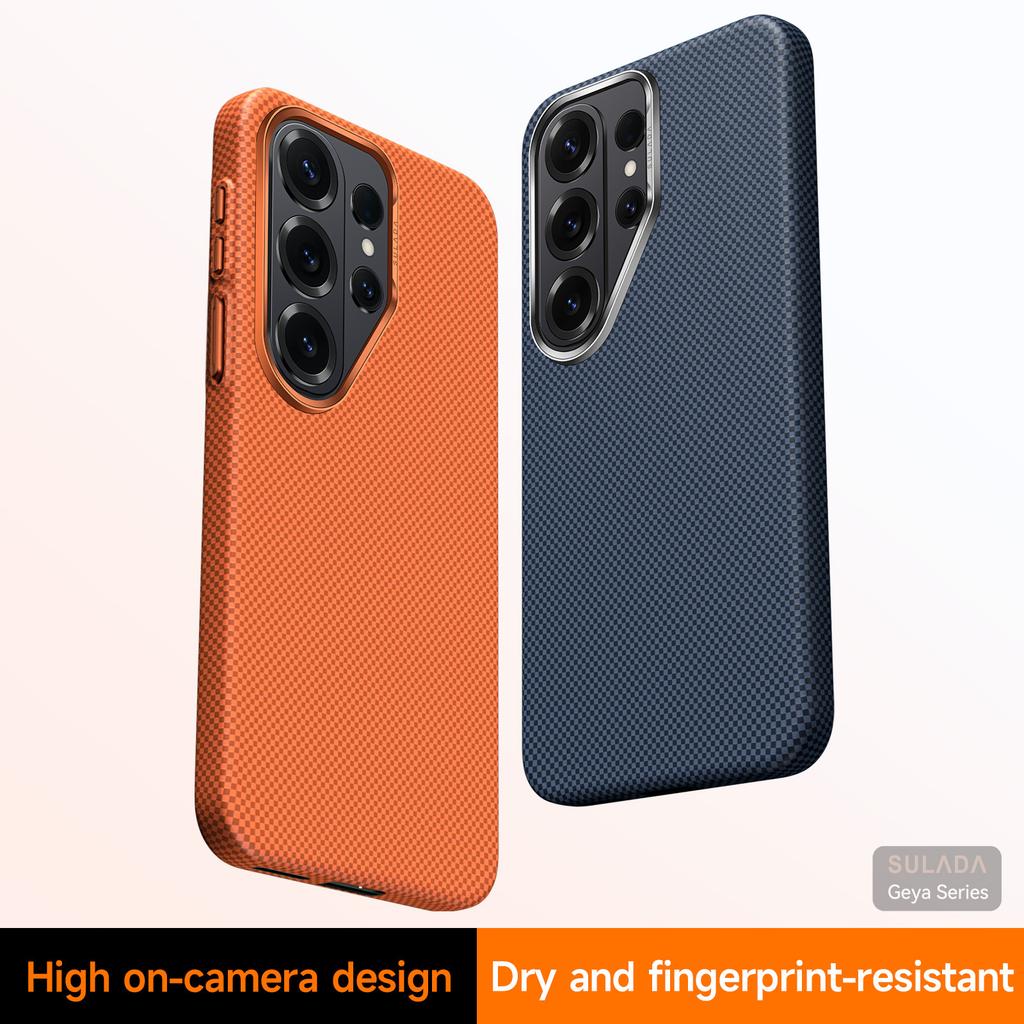 Business Sle Slim Kevlar Pattern Texture For Magsafe Charge Case For Samsung S26Ultra Plus Bare-metal Feel Drop-Proof Back Cover