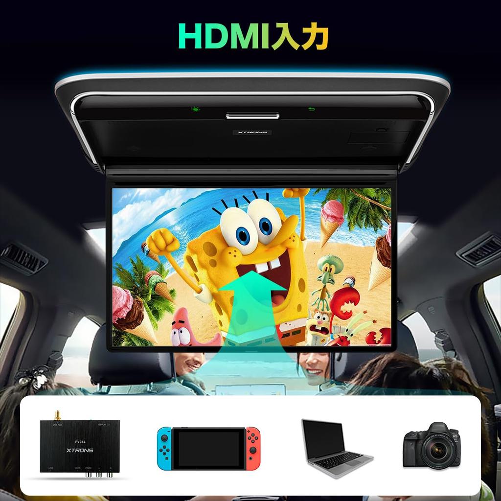 XTRONS Android Flip Down 14 Large Screen Android Rear HDMI RCA Screen Door CM141A Monitor, Inch, In-Car Monitor, 19201080 Resolution, Monitor, Input,