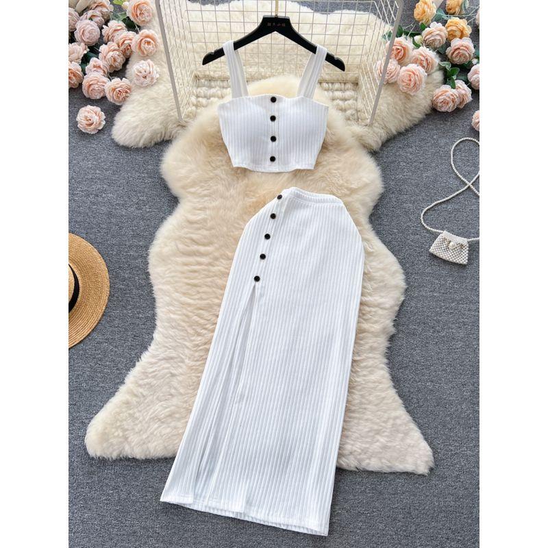 American Niche Style Women's Summer Split Skirt Tube Top