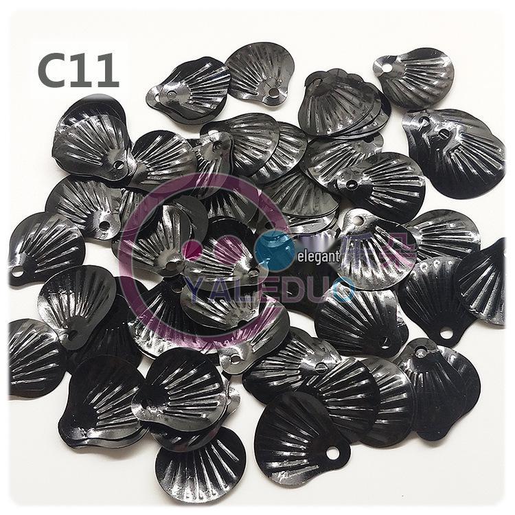 Yale Dobe Fish Scale Fan-Shaped Sequins 22x24mm for DIY Ethnic Costume Sewing