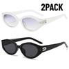 2PACK New Y2K Small Square Sunglasses Women Cat Eye Brand Sunglasses Fashion Trendy Outdoor Goggles Men Punk Sports Sun Glasses