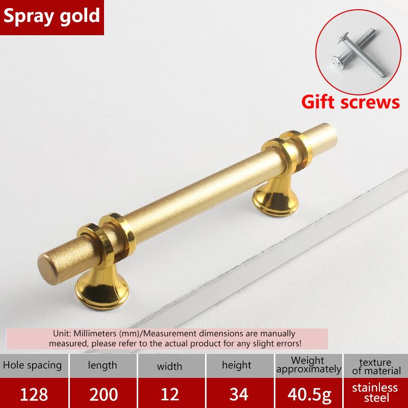 Modern Black Gold Cabinet Handles - Solid Drawer Knobs For Kitchen Furniture With Zinc Alloy Material