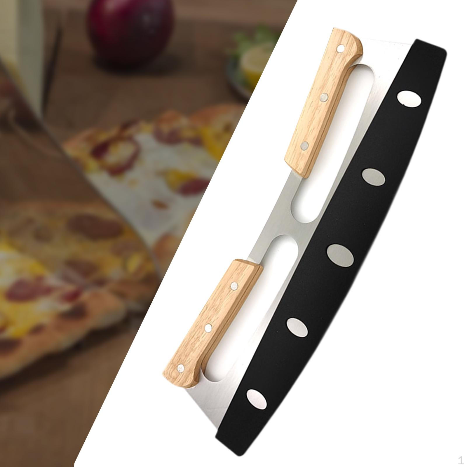 

Нож для пиццы Rocker Professional с деревянной ручкой кухонный инструмент Double Double handle