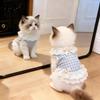 Cat Clothes Summer Breathable French Bow Princess Dress for Ragdoll Silver Gradient Cute Small Puppy Dress