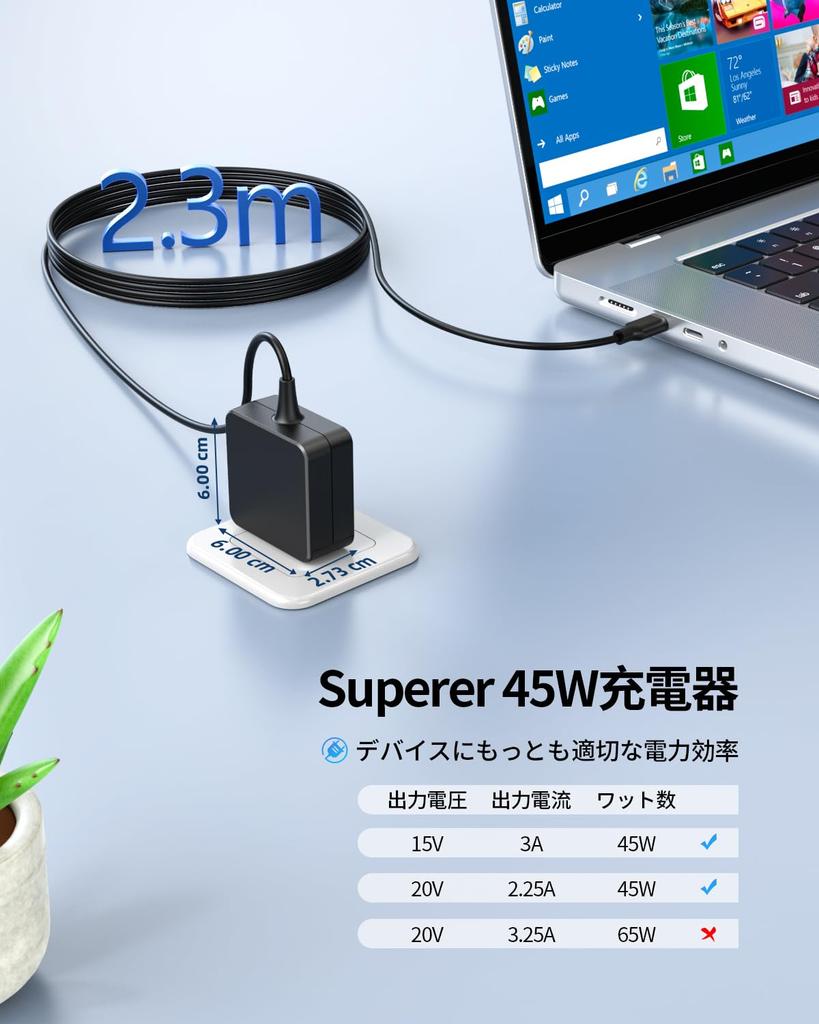PD 45W Fast Charger Compatible with Acer Chromebook R752 R753 C871 PSE Certified 20V AC PC Power Adapter Type-C R752T-G2 R752T-G2/E R752TN-G2,