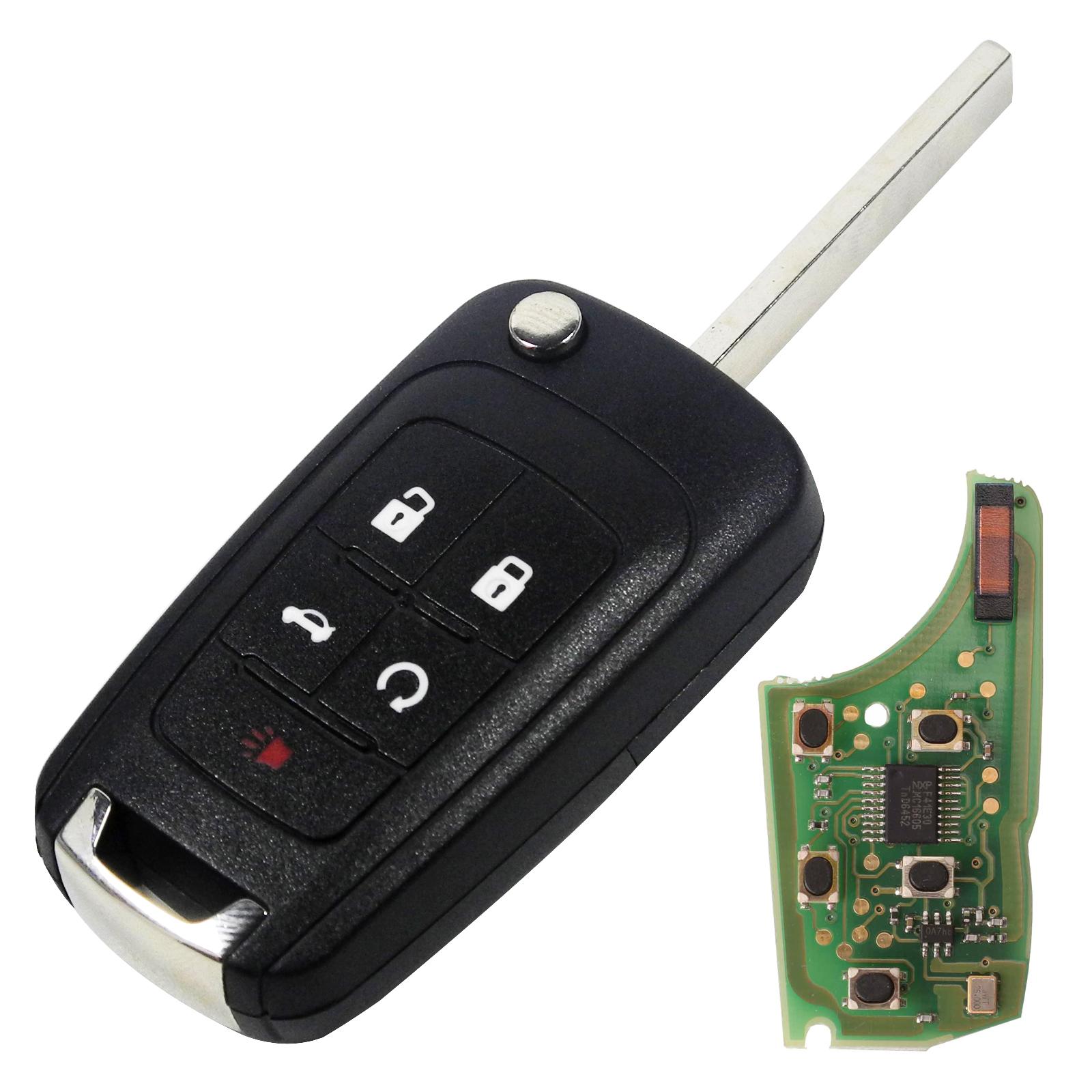 

jingyuqin 5pcs 315/433MHz ID46 Chip Remote Control Flip Key for Chevrolet Cruze Aveo Orlando 2010-2015 2/3/4/5 Button Fob Opel 433Mhz