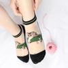 5 Pairs of Ladies Spring and Summer Thin Lovely Crystal Silk Transparent Socks
