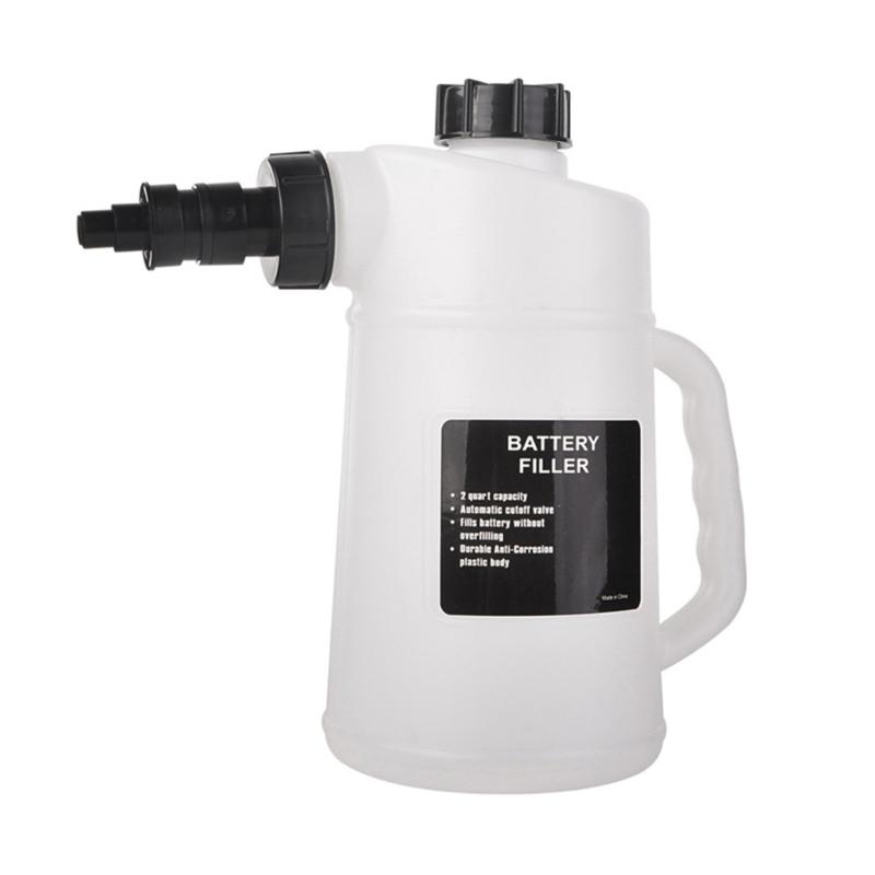 

Auto Shut Off Battery Fluid Refiller Jugs Distilled Water Filling System 2L Battery Acid Filling Bottle for Car Truck білий