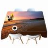 Wellen Strand Sonnenuntergang Druck Verdickt Baumwolle Tischdecke Für Hochzeit Picknick Party Rechteckig Rund Tischabdeckung