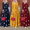 Nuevo Vestido Abaya musulmán de lunares para mujer, vestidos largos bohemios para fiesta