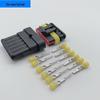 2P Waterproof Automotive Wiring Harness Connector, HID Male-Female Plug with 4-Core Terminals.
