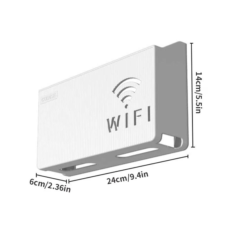 1pc Home Router Storage Box Wireless WIFI TV Set-Top Box Wall Mounted Storage Rack Living Room Bedroom Sorting Storage Organizer