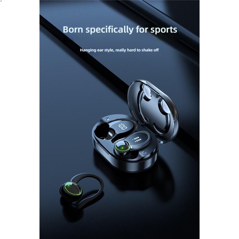 Sports Cycling Bluetooth 5.3 Earphones, Ear Hook Design ENC Noise Reduction Waterproof