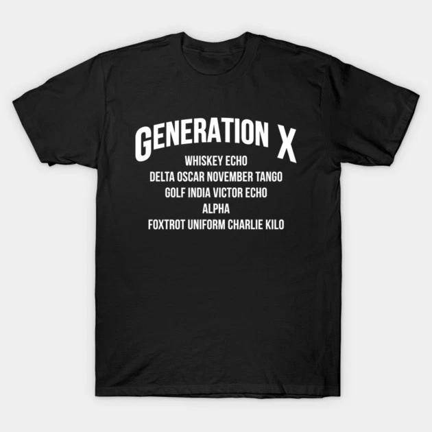 Gen X WDGAF Gen-X Vintage Streetwear Cotton Graphic T-shirt