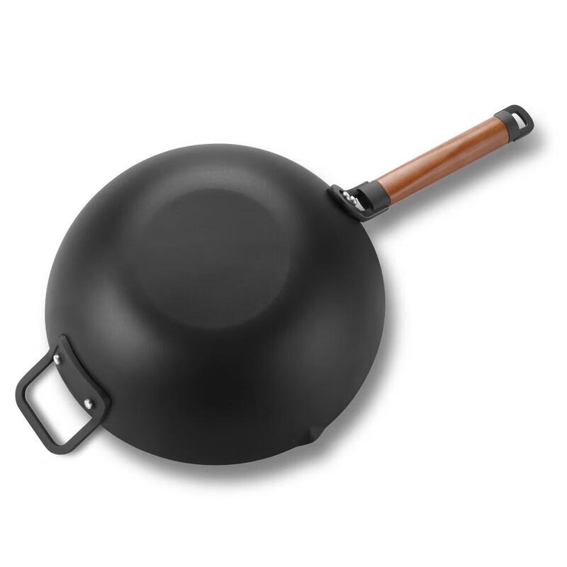 Sanhe 0-Coating 32cm Non-Stick Light Iron Wok