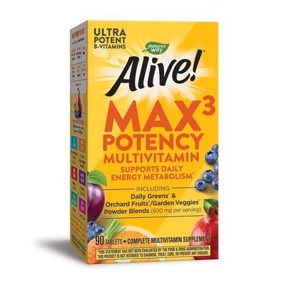 Lebendig! Max3 Potency Multivitamin, 90 Tabletten