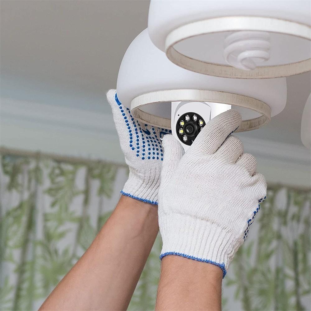 E27 Bulb Camera Wireless IP Camera Outdoor Street WIFI PTZ Speed Dome Camera 1080P HD AI Auto Tracking CCTV Surveillance