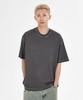 Make It Two Pigment Washed Oversized Crew Neck Short Sleeve T-Shirt_Charcoal