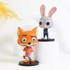 6pcs/kit  Zootopia 2 Movie Collection Line Mini 10cm Action Figures Rabbit Comic Miniatures Bricks Innovative Accessories Presents Playthings
