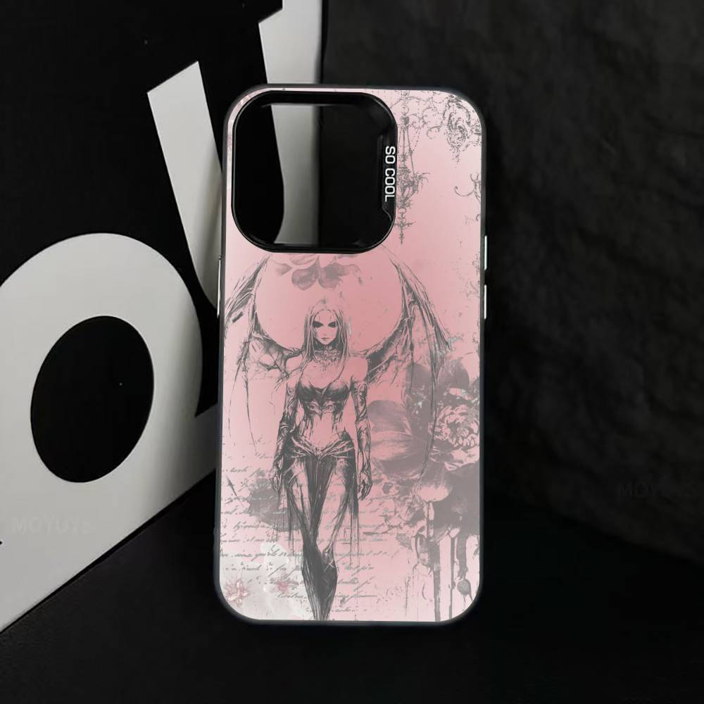 

G-Gothic D-Dark A-Aesthetic Phone Case For iPhone 17,16,15,14,13,12,11 Plus,Pro Max,XS,Colorful Silver Phone case Funda Cover iPhone12PROMAX