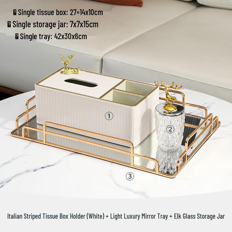 Light Luxury Decorative Tissue Box Set