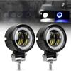 20W Motorcycle LED Work Light & Headlight with Fog Light and Angel Eye Aperture