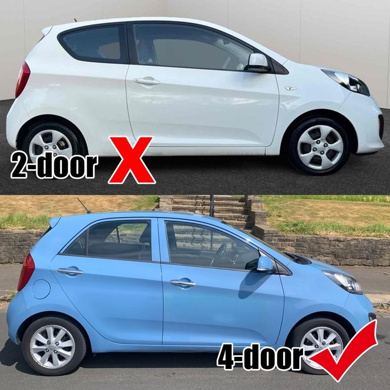 For Kia Picanto 2012-2025 ABS Plastic Window Quarter Louver Scoop Cover Side Vent Shutter Trim Exterior Car Adhesive Accessories