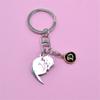 Matching Cat Pendant Keychains For Couples Stylish Black And White Design Ideal For Valentines Day Or Special Occasions