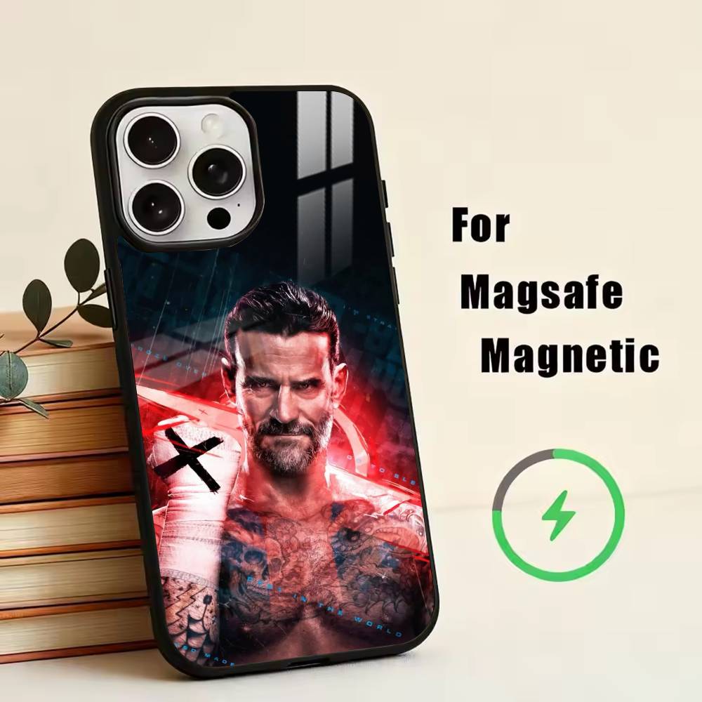 CM P-Punk Phone Case For iPhone17,16,15,14,13,12,11 Plus,Pro Magnetic For Magsafe Wireless Charging iPhone12PROMAX
