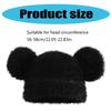 Furry Cartoon Bear Hat with Lovely Ear for Outdoor Sports Furry Hat with Ear Oversized Headgear Hat for Winter