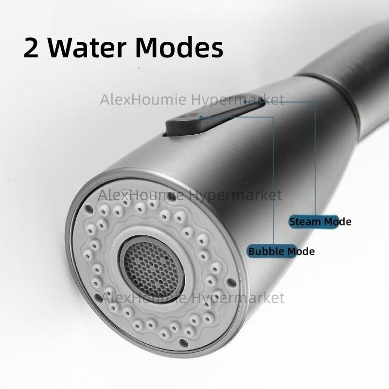Kitchen Pull Out Faucet with Retractable Sprayer for Cold and Hot Water Mixer Single Handle Single Hole Deck Mounted Water Tap