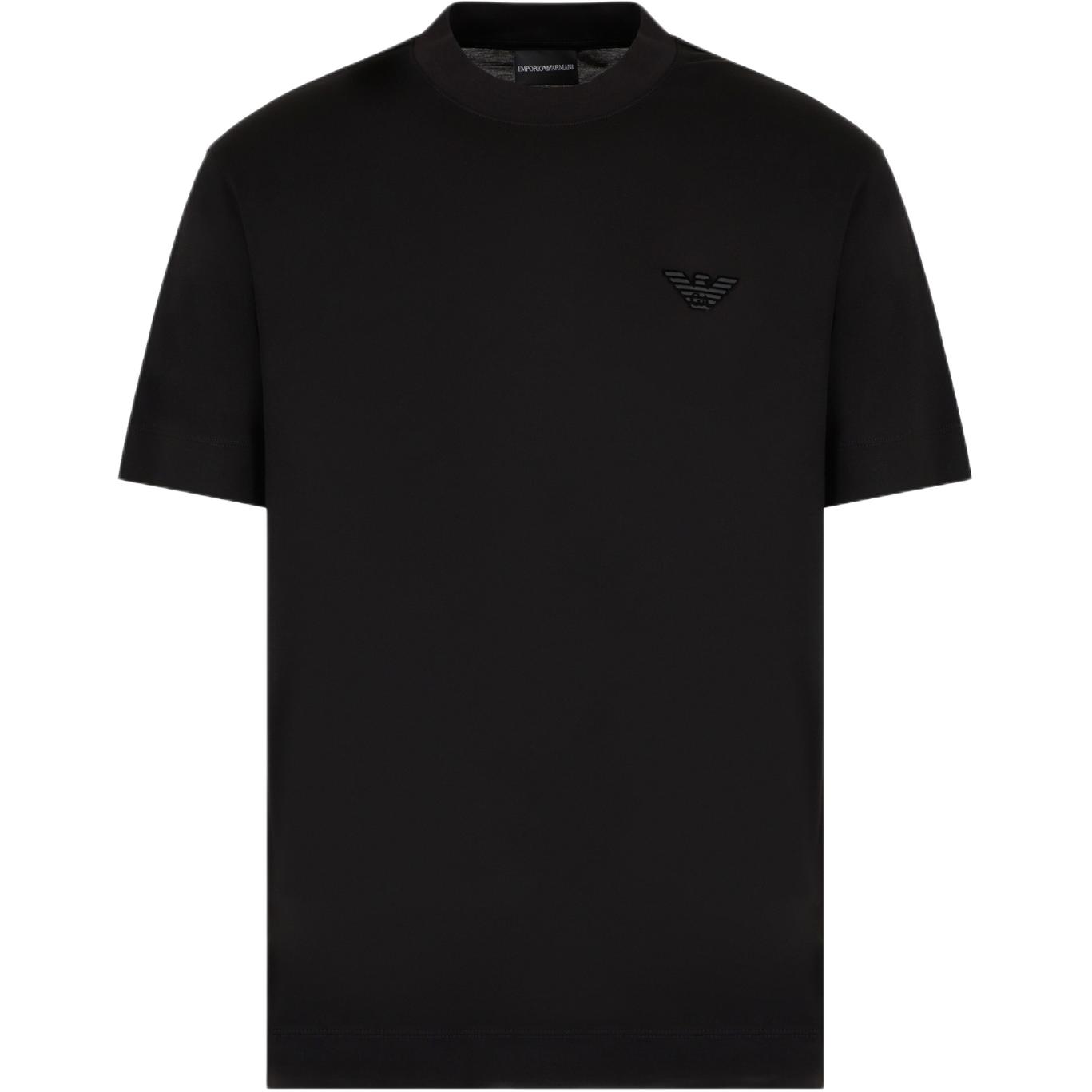 

Emporio Armani FW24 Solid Logo Embroidered Crew Neck Pullover Short Sleeve T-Shirt Men Tops Black 6D1TR3-1JOSZ-0036 S