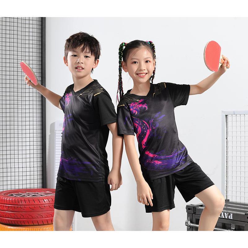 Kids' Quick-Dry Table Tennis and Badminton Sportswear Set