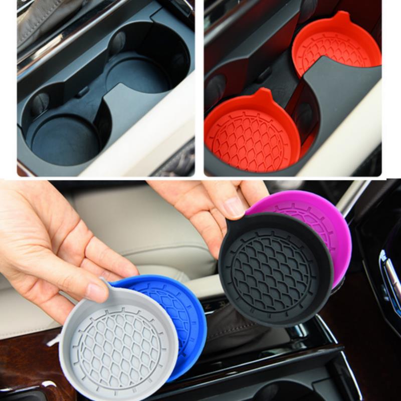 Auto-Untersetzer, rutschfeste Silikonmatte für Auto-Wasserbecher, Auto-Innenraum, Anti-Rutsch-Becherpad, Getränkehalter-Matte, Dekorationszubehör