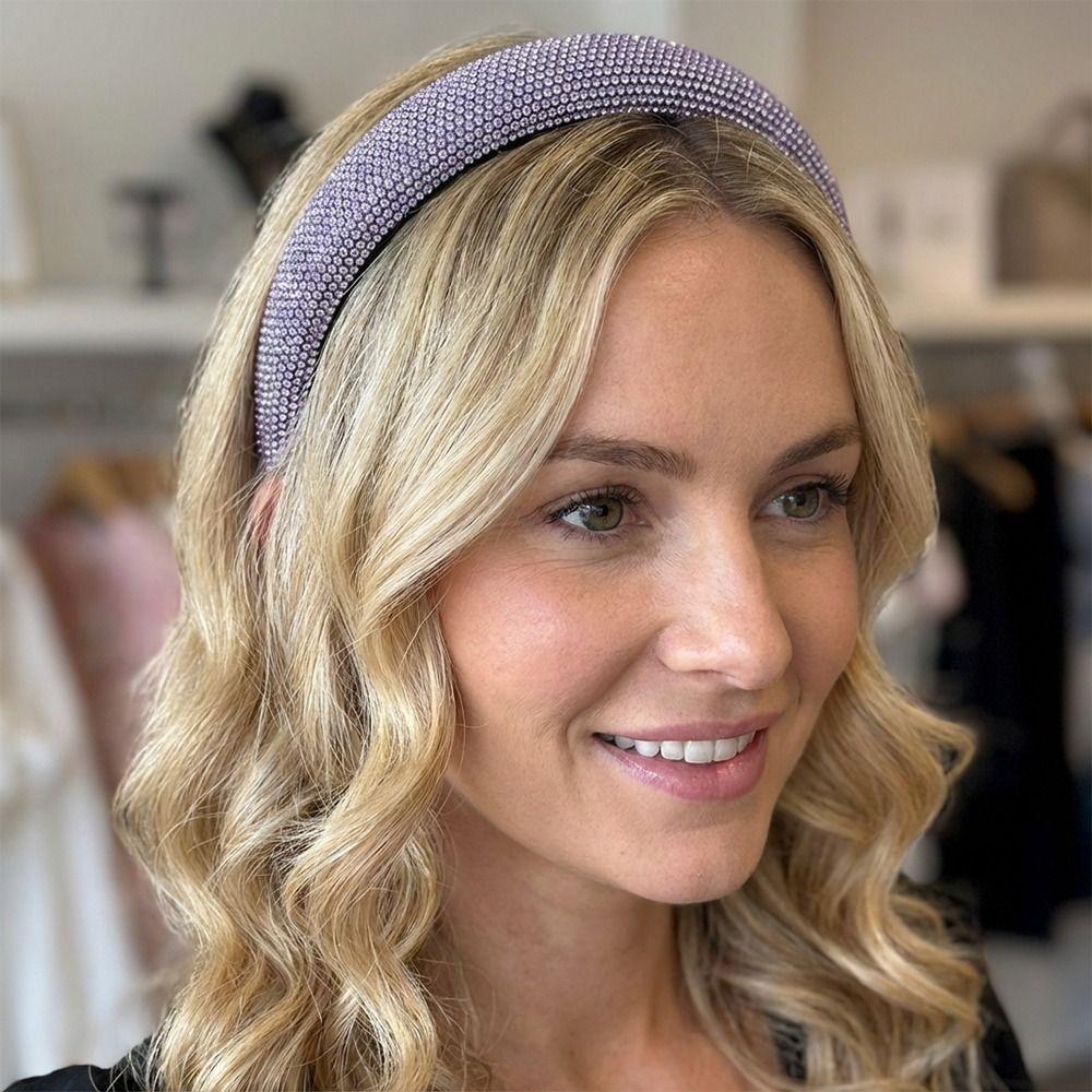 Versatile Sparkling Rhinestone Headband Cute Full Rhinestone Shiny Hair Hoop Sweet Style Wedding Hair Accessories Daily Wear