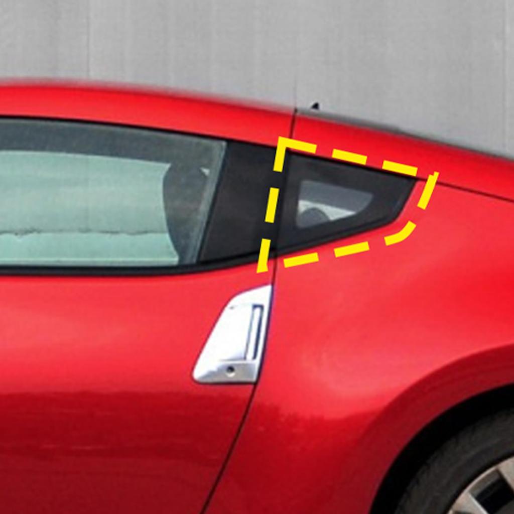 Hcilloend Rear Side Window Louver Covers for Nissan Fairlady Z Z34 Shutter Side Vent Rear Window Shutter Easy Adhesive Decorative Exterior Custom Car