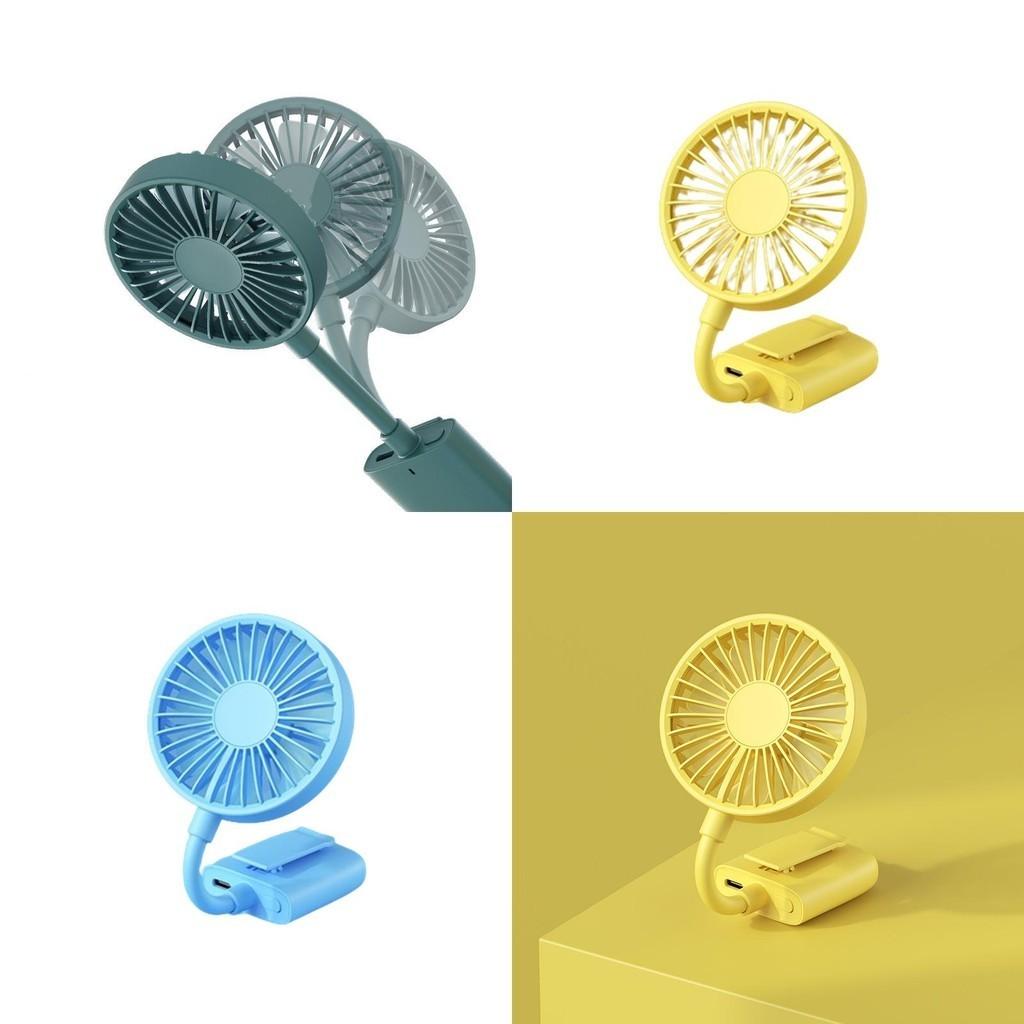 Portable Usb Clip-on Mini Fan With Left Right Oscillation 70.5g Lightweight 10 Square Meters Coverage White